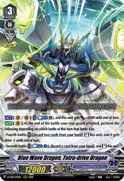 Blue Wave Dragon, Tetra-drive Dragon (D-VS01/071EN) [V Clan Collection Vol.1] | Total Play