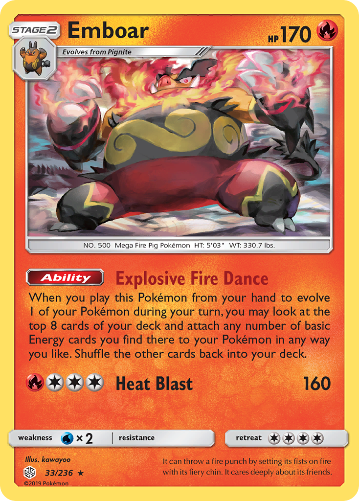 Emboar (33/236) [Sun & Moon: Cosmic Eclipse] | Total Play