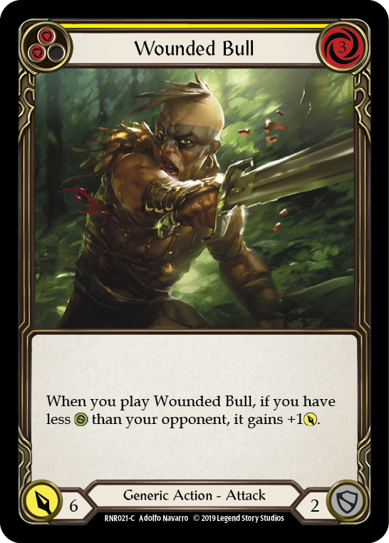 Wounded Bull (Yellow) [RNR021-C] (Rhinar Hero Deck)  1st Edition Normal | Total Play