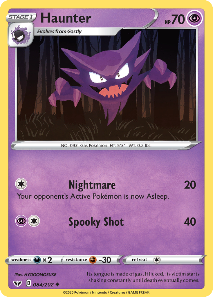 Haunter (084/202) [Sword & Shield: Base Set] | Total Play