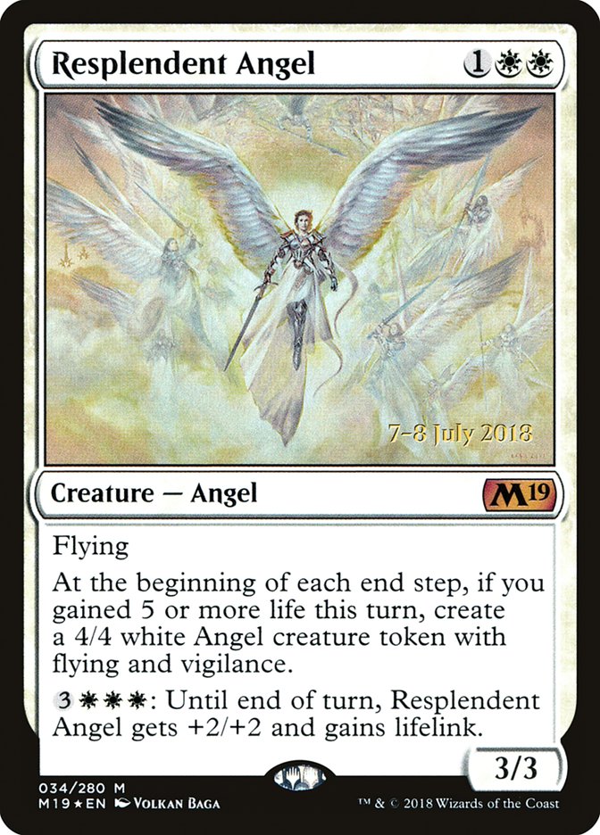 Resplendent Angel [Core Set 2019 Prerelease Promos] | Total Play