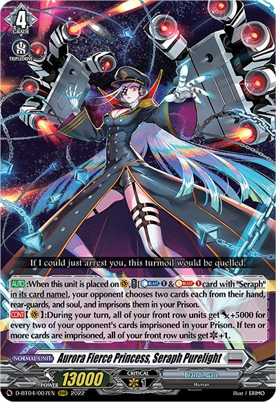 Aurora Fierce Princess, Seraph Purelight (D-BT04/007EN) [Awakening of Chakrabarthi] | Total Play