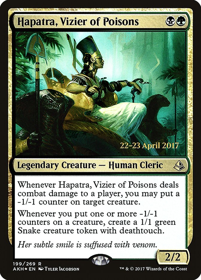 Hapatra, Vizier of Poisons [Amonkhet Prerelease Promos] | Total Play