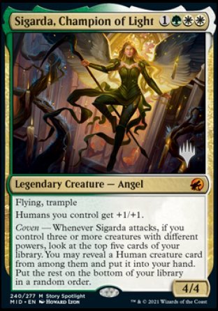 Sigarda, Champion of Light (Promo Pack) [Innistrad: Midnight Hunt Promos] | Total Play