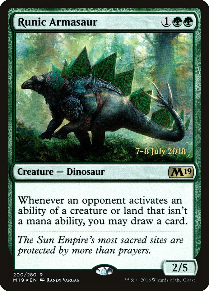 Runic Armasaur [Core Set 2019 Prerelease Promos] | Total Play