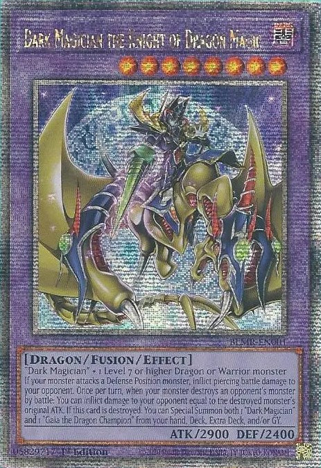 Dark Magician the Knight of Dragon Magic [BLMR-EN001] Quarter Century Secret Rare | Total Play