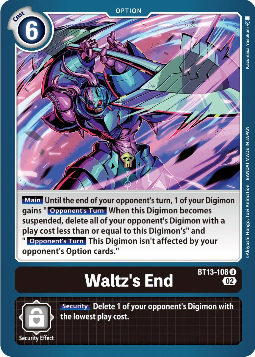Waltz's End [BT13-108] [Versus Royal Knights Booster] | Total Play