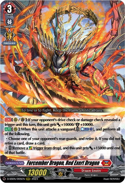 Forcember Dragon, Red Exert Dragon (D-SS05/005EN) [D-SS05: Festival Booster 2023] | Total Play