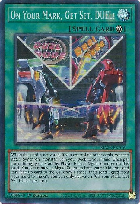 On Your Mark, Get Set, DUEL! [MAZE-EN016] Super Rare | Total Play