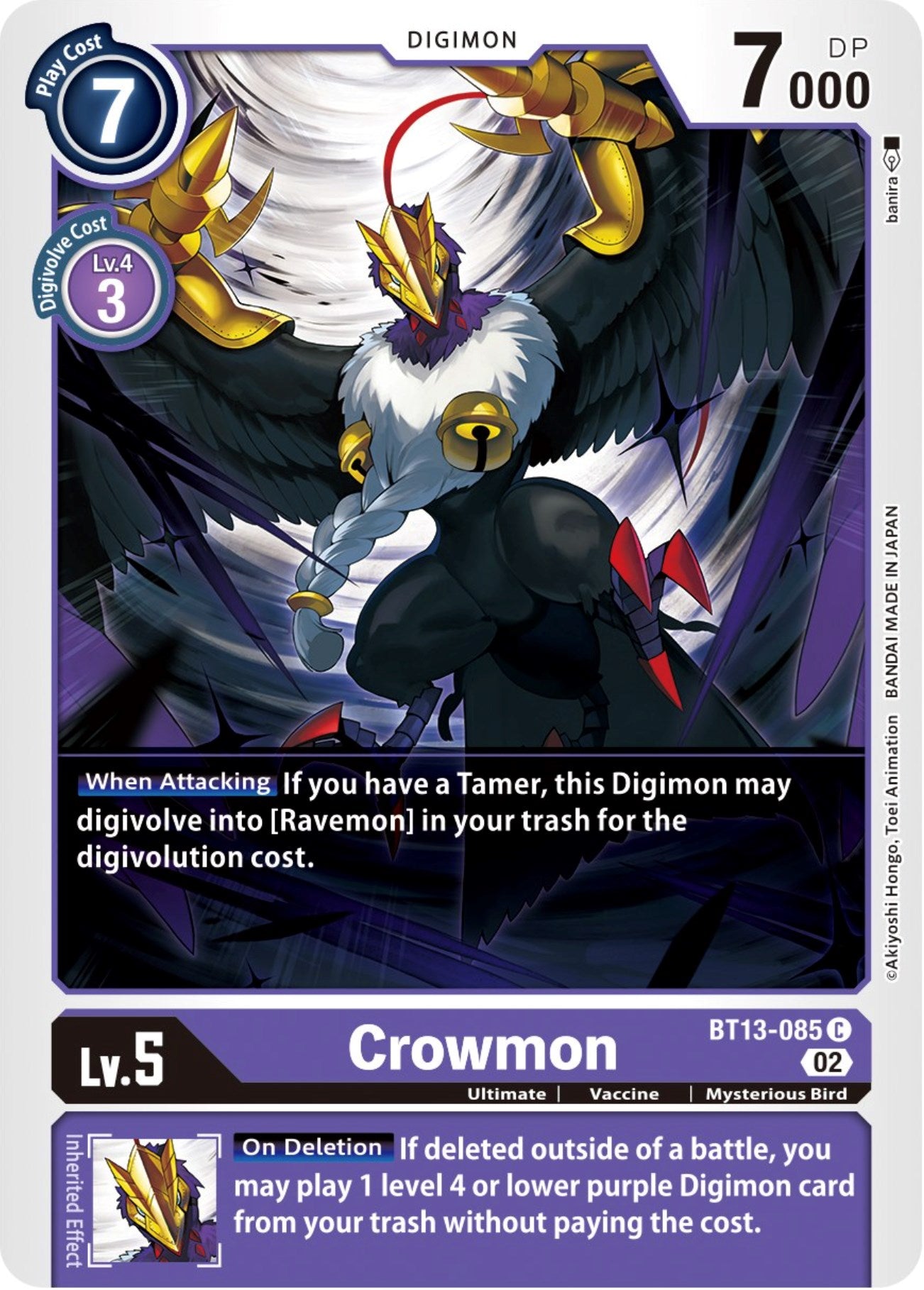 Crowmon [BT13-085] [Versus Royal Knights Booster] | Total Play
