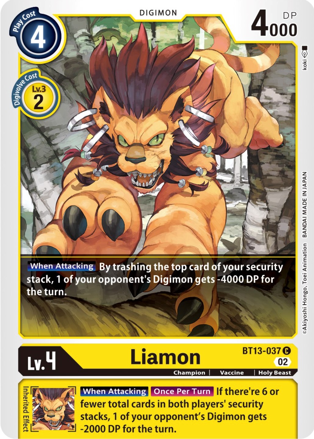 Liamon [BT13-037] [Versus Royal Knights Booster] | Total Play