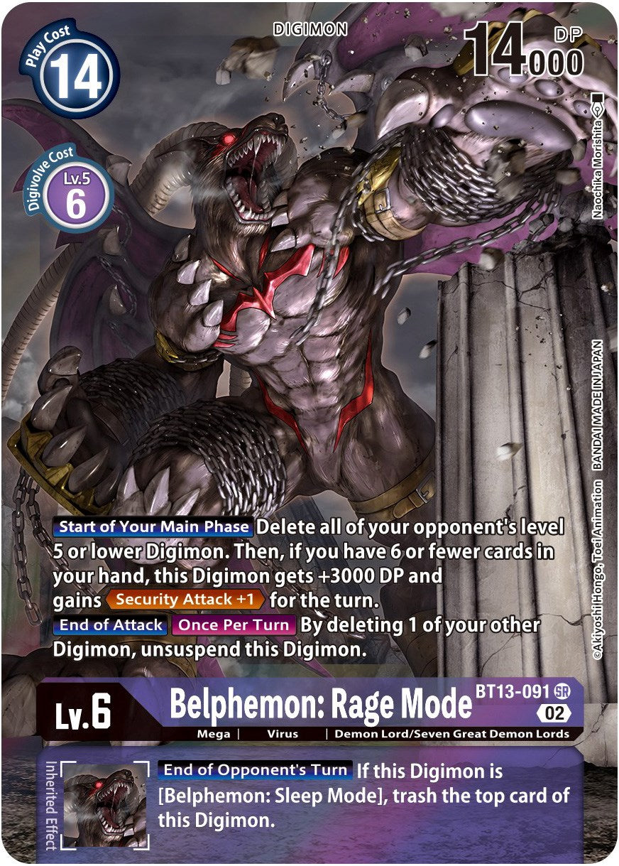 Belphemon: Rage Mode [BT13-091] (Alternate Art) [Versus Royal Knights Booster] | Total Play