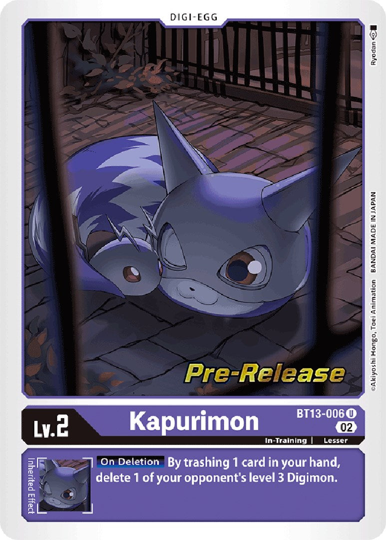 Kapurimon [BT13-006] [Versus Royal Knight Booster Pre-Release Cards] | Total Play
