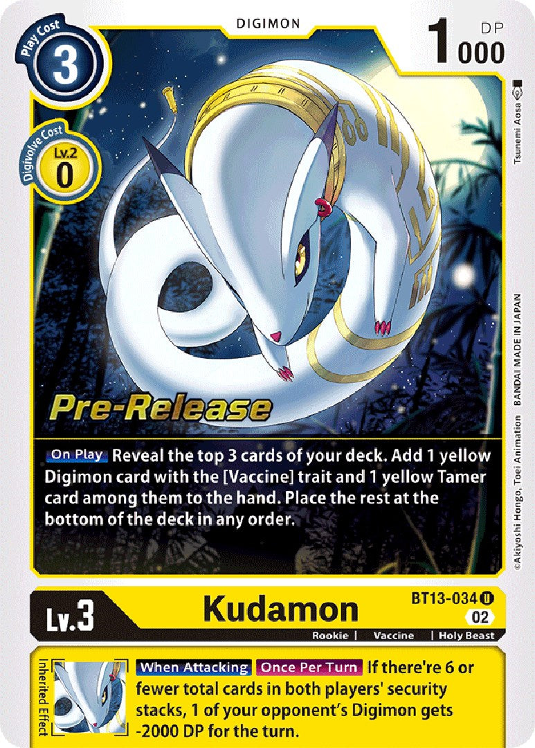 Kudamon [BT13-034] [Versus Royal Knight Booster Pre-Release Cards] | Total Play