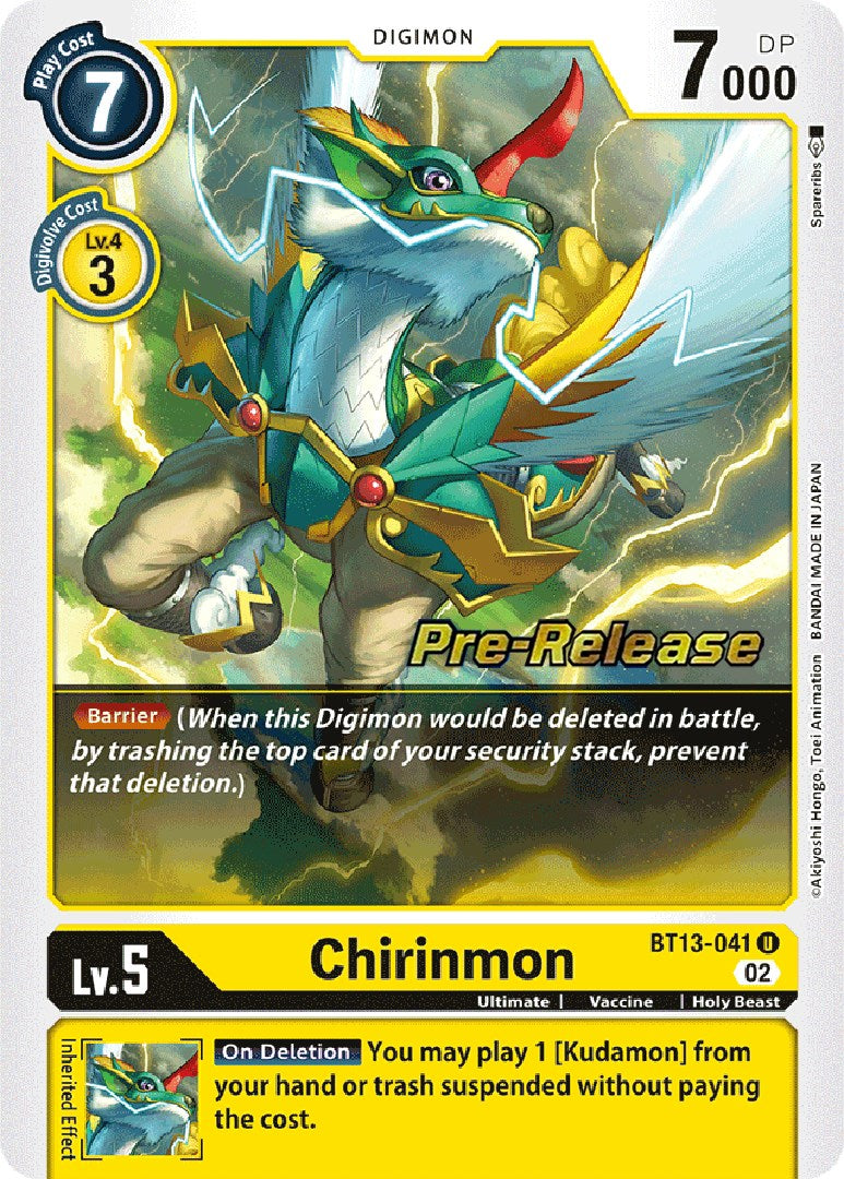 Chirinmon [BT13-041] [Versus Royal Knight Booster Pre-Release Cards] | Total Play