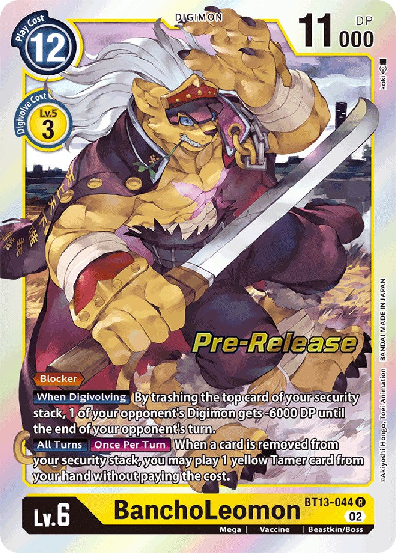 BanchoLeomon [BT13-044] [Versus Royal Knight Booster Pre-Release Cards] | Total Play