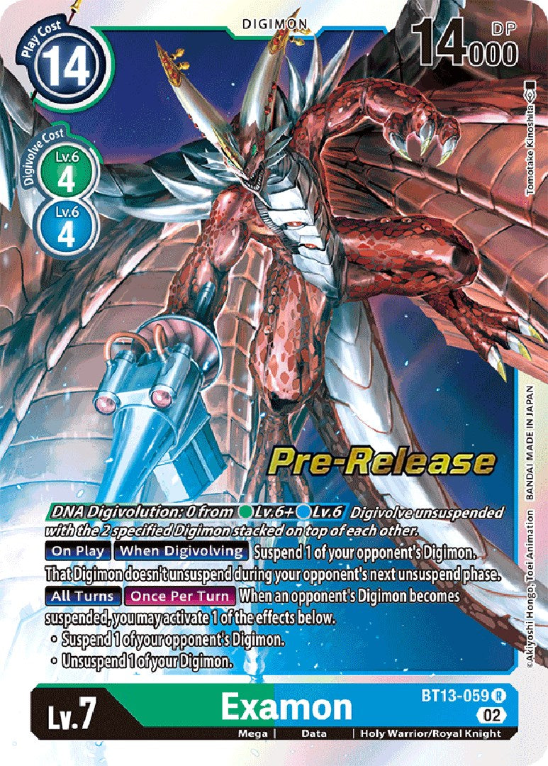 Examon [BT13-059] [Versus Royal Knight Booster Pre-Release Cards] | Total Play