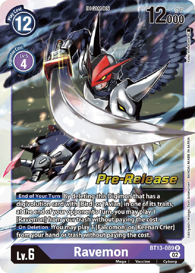 Ravemon [BT13-089] [Versus Royal Knight Booster Pre-Release Cards] | Total Play