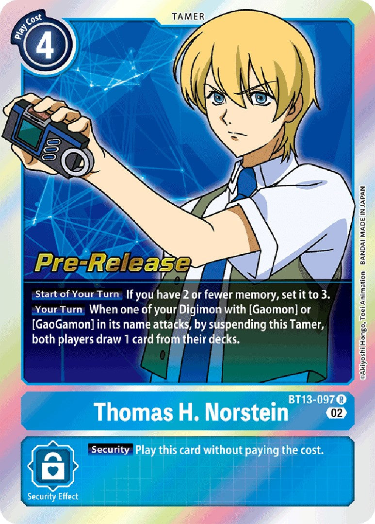 Thomas H. Norstein [BT13-097] [Versus Royal Knight Booster Pre-Release Cards] | Total Play
