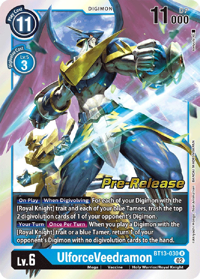 UlforceVeedramon [BT13-030] [Versus Royal Knight Booster Pre-Release Cards] | Total Play