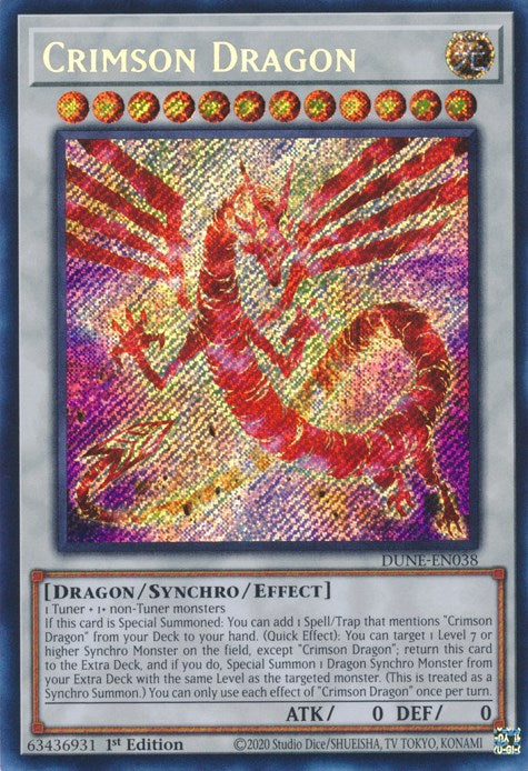 Crimson Dragon [DUNE-EN038] Secret Rare | Total Play