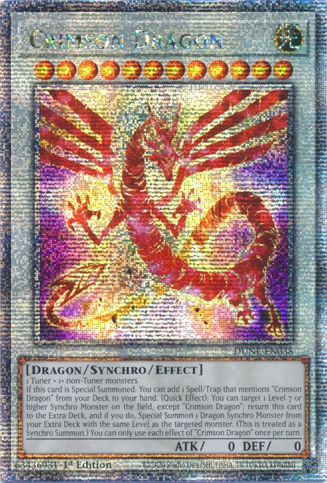 Crimson Dragon [DUNE-EN038] Quarter Century Secret Rare | Total Play