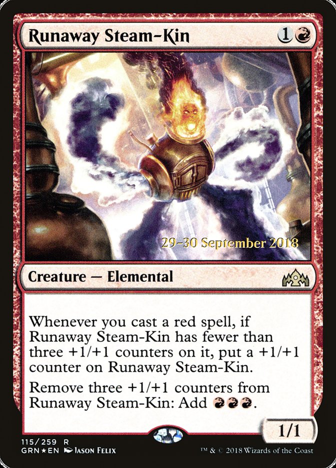 Runaway Steam-Kin [Guilds of Ravnica Prerelease Promos] | Total Play