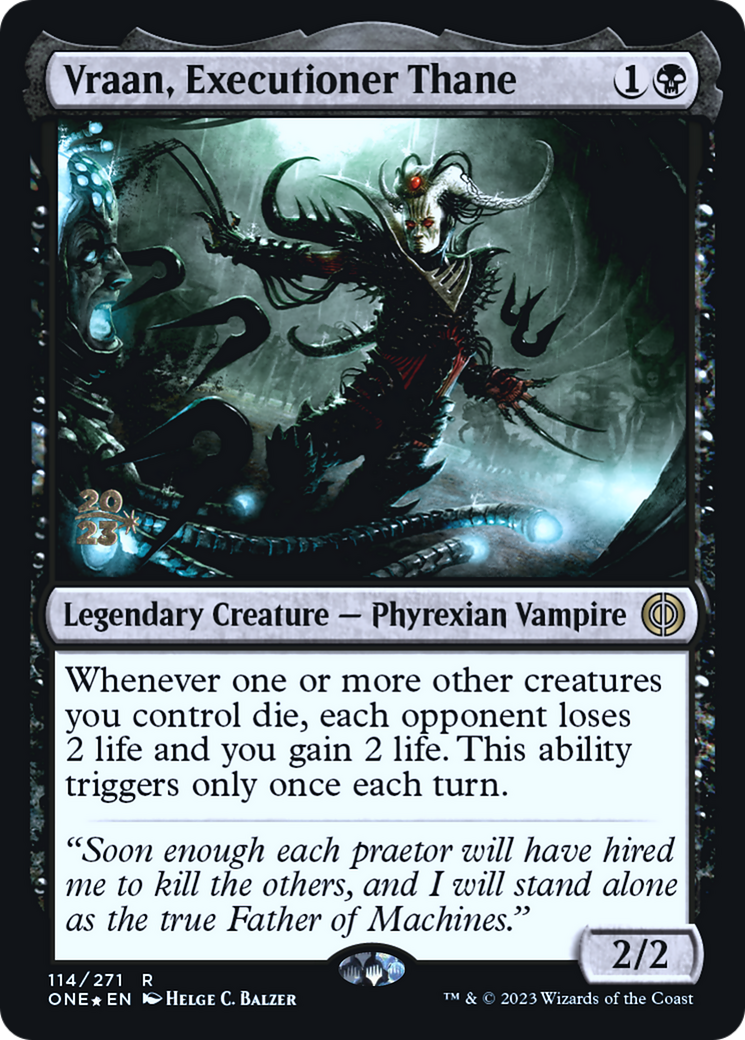 Vraan, Executioner Thane [Phyrexia: All Will Be One Prerelease Promos] | Total Play