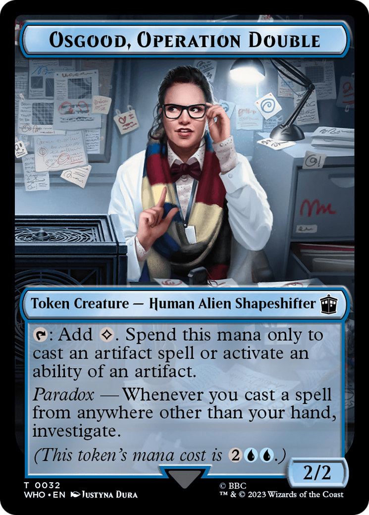 Alien // Osgood, Operation Double Double-Sided Token [Doctor Who Tokens] | Total Play