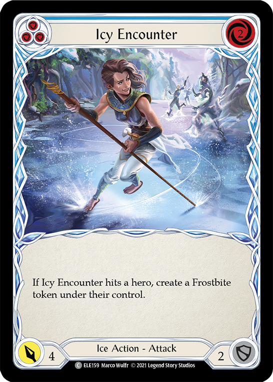 Icy Encounter (Blue) [ELE159] (Tales of Aria)  1st Edition Rainbow Foil | Total Play