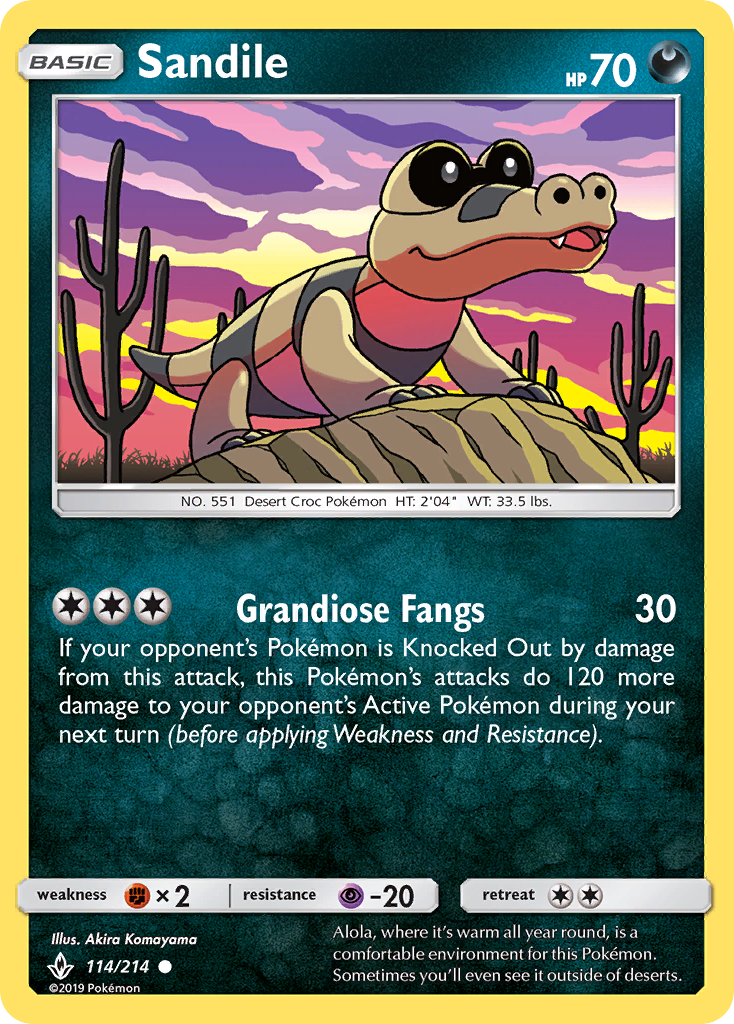 Sandile (114/214) [Sun & Moon: Unbroken Bonds] | Total Play