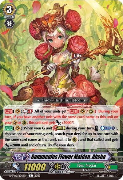 Ranunculus Flower Maiden, Ahsha (D-PV01/124EN) [D-PV01: History Collection] | Total Play
