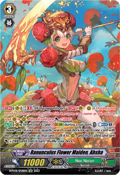 Ranunculus Flower Maiden, Ahsha (D-PV01/SP28EN) [D-PV01: History Collection] | Total Play