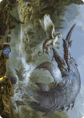Horned Loch-Whale Art Card [Wilds of Eldraine Art Series] | Total Play