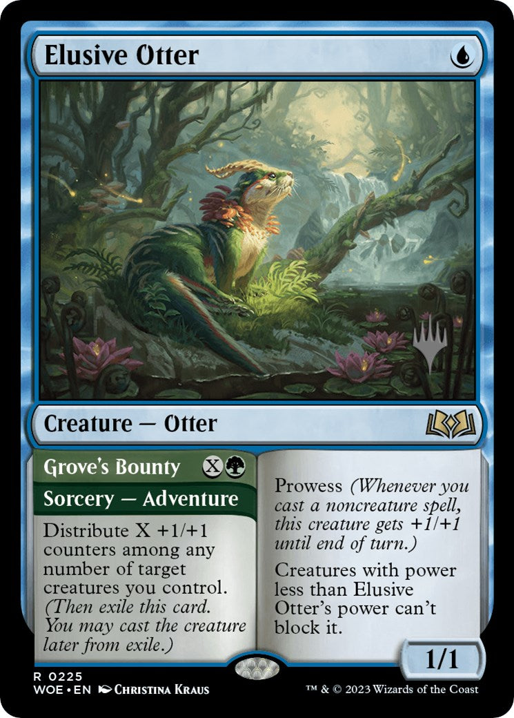 Elusive Otter // Grove's Bounty (Promo Pack) [Wilds of Eldraine Promos] | Total Play