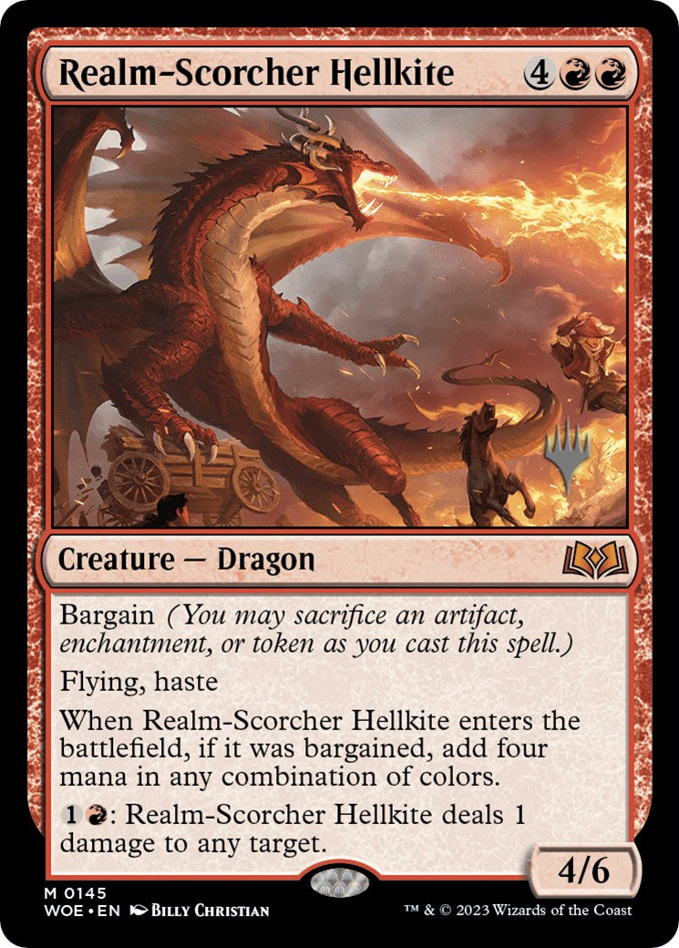 Realm-Scorcher Hellkite (Promo Pack) [Wilds of Eldraine Promos] | Total Play