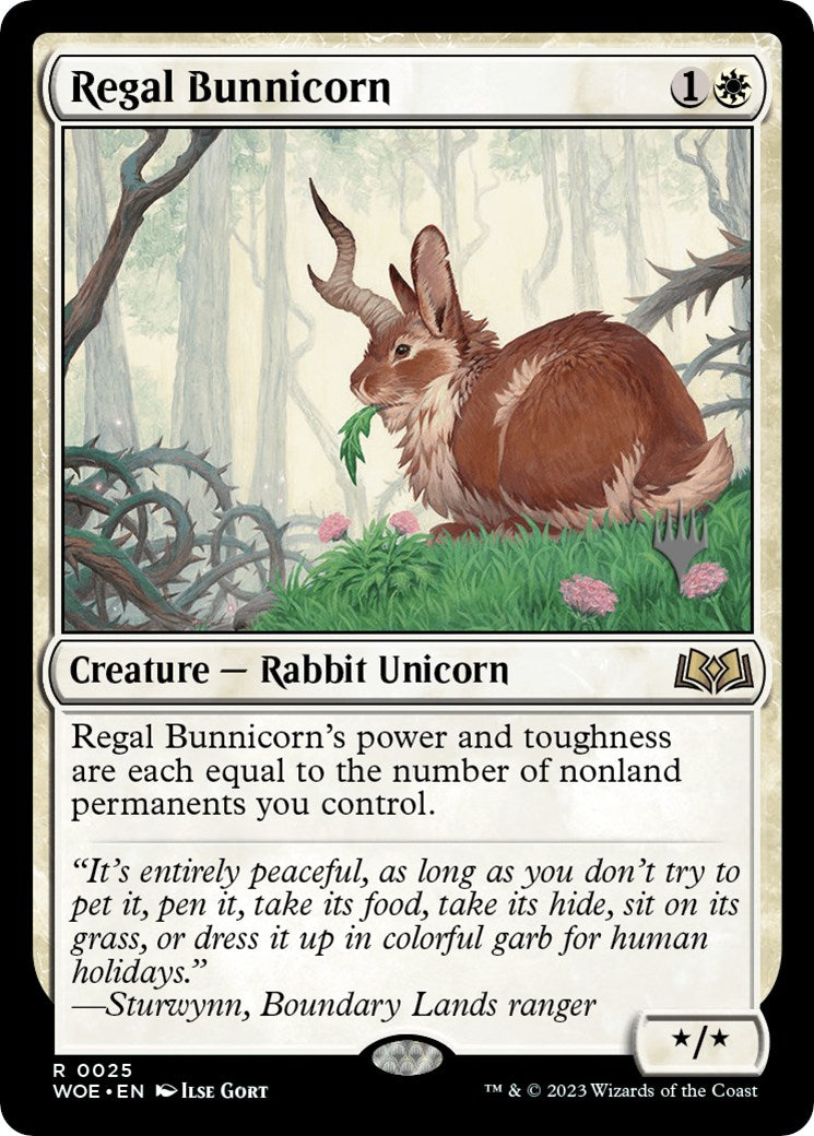 Regal Bunnicorn (Promo Pack) [Wilds of Eldraine Promos] | Total Play