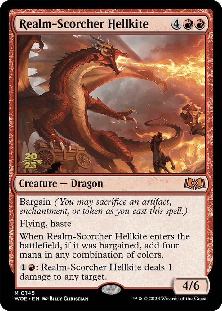 Realm-Scorcher Hellkite [Wilds of Eldraine Prerelease Promos] | Total Play