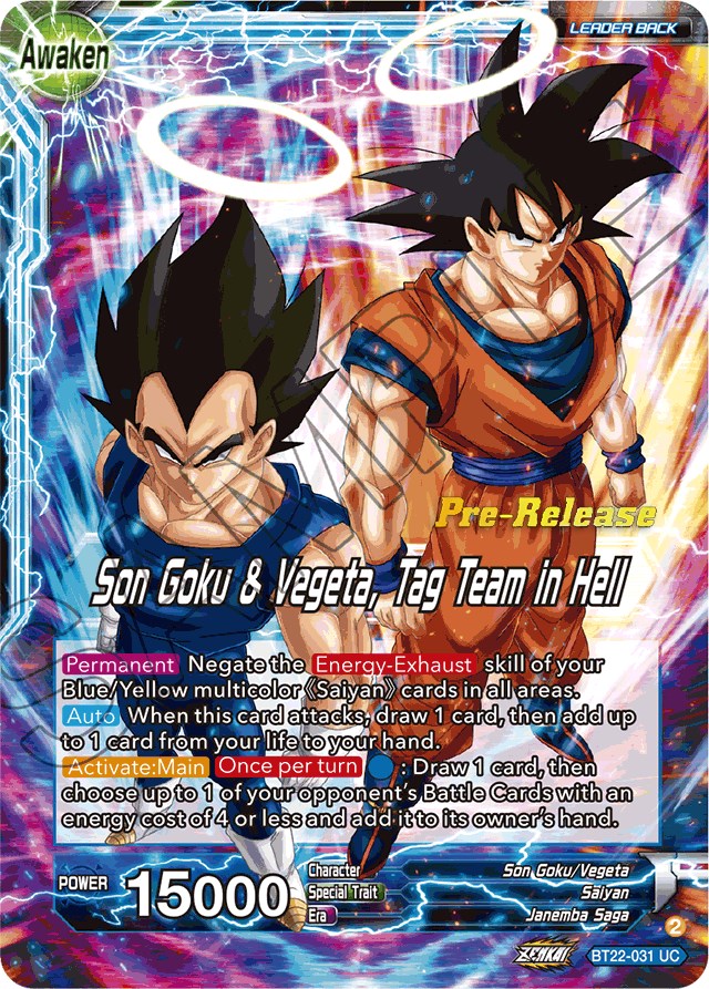 Son Goku // Son Goku & Vegeta, Tag Team in Hell (BT22-031) [Critical Blow Prerelease Promos] | Total Play