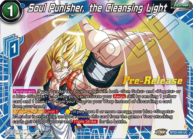 Soul Punisher, the Cleansing Light (BT22-035) [Critical Blow Prerelease Promos] | Total Play
