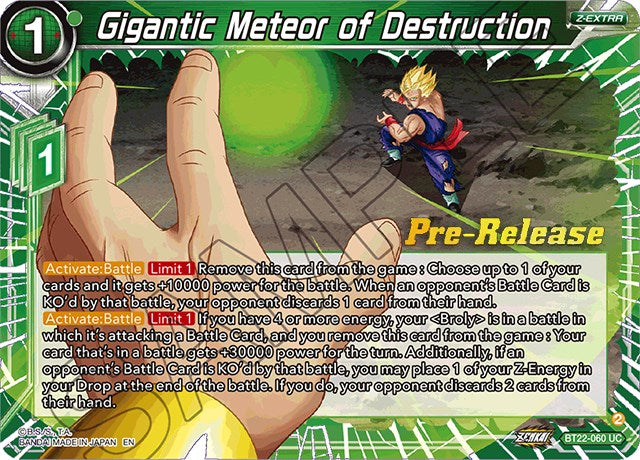 Gigantic Meteor of Destruction (BT22-060) [Critical Blow Prerelease Promos] | Total Play