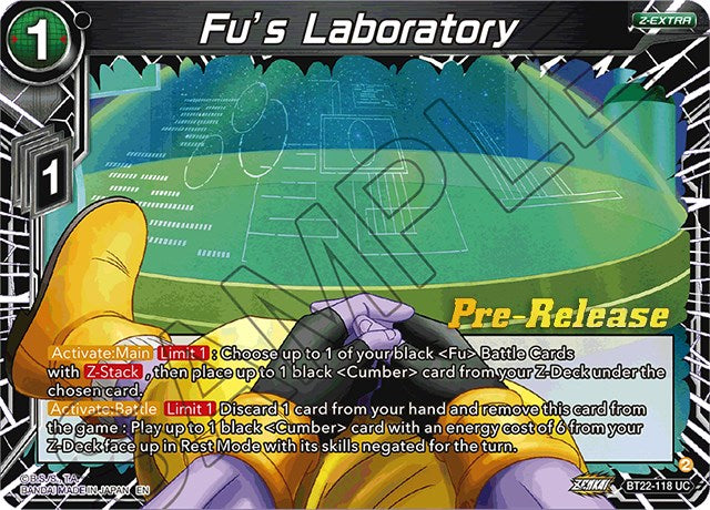 Fu's Laboratory (BT22-118) [Critical Blow Prerelease Promos] | Total Play