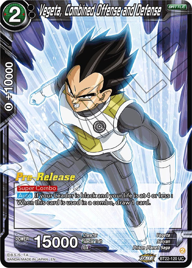 Vegeta, Combined Offense and Defense (BT22-120) [Critical Blow Prerelease Promos] | Total Play