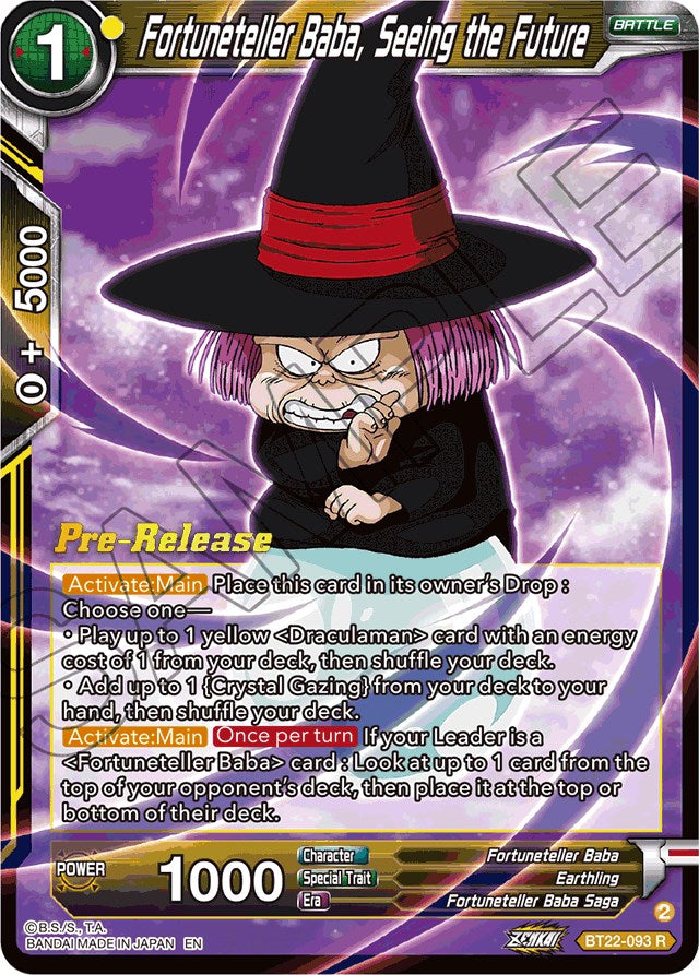 Fortuneteller Baba, Seeing the Future (BT22-093) [Critical Blow Prerelease Promos] | Total Play