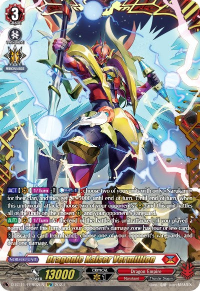 Dragonic Kaiser Vermillion (D-BT11/FFR02EN) [Clash of Heroes] | Total Play
