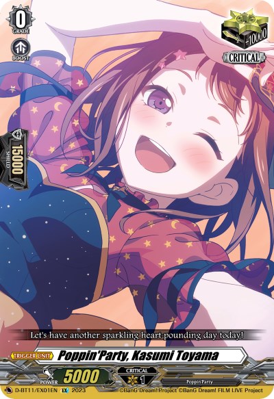Poppin'Party, Kasumi Toyama (D-BT11/EX01EN) [Clash of Heroes] | Total Play