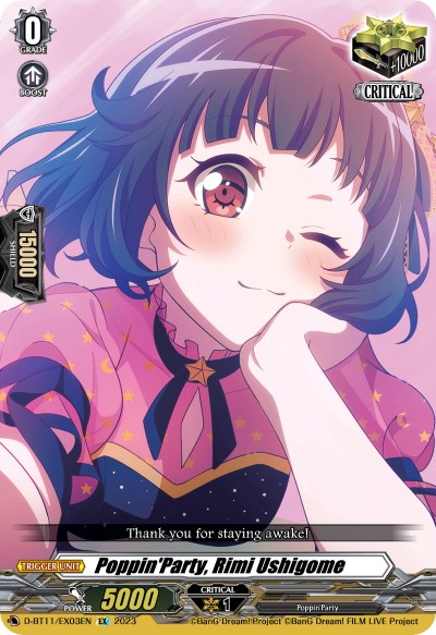 Poppin'Party, Rimi Ushigome (D-BT11/EX03EN) [Clash of Heroes] | Total Play