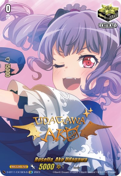 Roselia, Ako Udagawa (Signature) (D-BT11/EX19EN-S) [Clash of Heroes] | Total Play