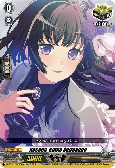 Roselia, Rinko Shirokane (D-BT11/EX20EN) [Clash of Heroes] | Total Play