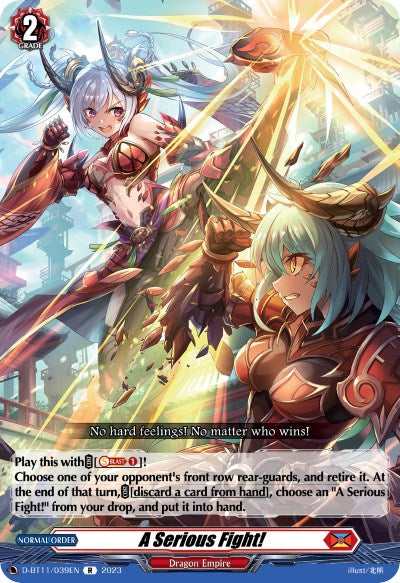 A Serious Fight! (D-BT11/039EN) [Clash of Heroes] | Total Play